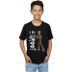 Marvel - T-shirt AVENGERS INFINITY WAR AM TEENAGE GROOT - Garçon (Noir)