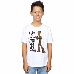 Marvel - T-shirt AVENGERS INFINITY WAR AM TEENAGE GROOT - Garçon (Blanc)