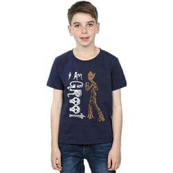Marvel - T-shirt AVENGERS INFINITY WAR AM TEENAGE GROOT - Garçon (Bleu marine)