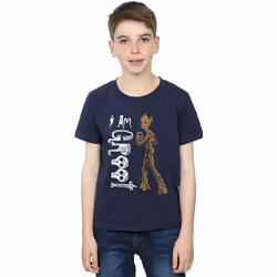 Marvel - T-shirt AVENGERS INFINITY WAR AM TEENAGE GROOT - Garçon (Bleu marine)