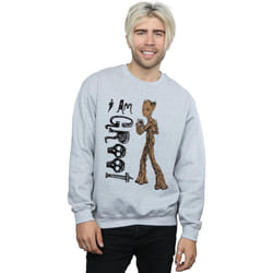 Marvel - Sweat AVENGERS INFINITY WAR AM TEENAGE GROOT - Homme (Gris chiné)