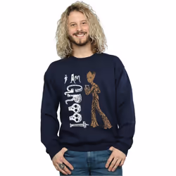 Marvel - Sweat AVENGERS INFINITY WAR AM TEENAGE GROOT - Homme (Bleu marine)