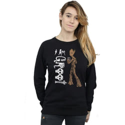 Marvel - Sweat AVENGERS INFINITY WAR AM TEENAGE GROOT - Femme (Noir)