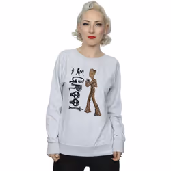 Marvel - Sweat AVENGERS INFINITY WAR AM TEENAGE GROOT - Femme (Gris chiné)