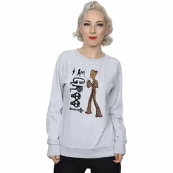 Marvel - Sweat AVENGERS INFINITY WAR AM TEENAGE GROOT - Femme (Gris chiné)