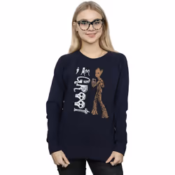 Marvel - Sweat AVENGERS INFINITY WAR AM TEENAGE GROOT - Femme (Bleu marine)