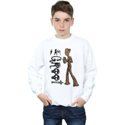 Marvel - Sweat AVENGERS INFINITY WAR AM TEENAGE GROOT - Garçon (Blanc)