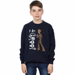 Marvel - Sweat AVENGERS INFINITY WAR AM TEENAGE GROOT - Garçon (Bleu marine)
