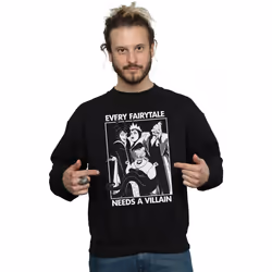 Disney - Sweat EVERY FAIRY TALE NEEDS A VILLAIN - Homme (Noir)
