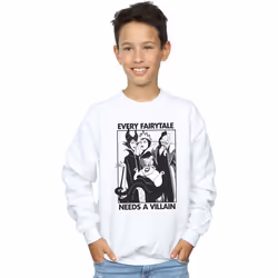 Disney - Sweat EVERY FAIRY TALE NEEDS A VILLAIN - Garçon (Blanc)