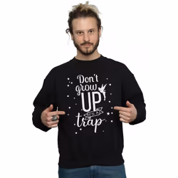 Disney - Sweat DON'T GROW UP - Homme (Noir)