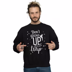 Disney - Sweat DON'T GROW UP - Homme (Noir)