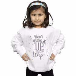Disney - Sweat DON'T GROW UP - Fille (Blanc)