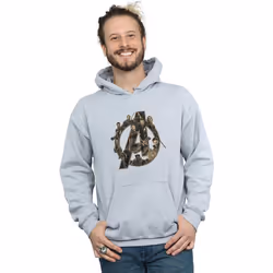 Avengers Infinity War - Sweat à capuche - Adulte (Gris chiné)