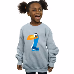 Disney - Sweat ALPHABET Z IS FOR ZAZU - Fille (Gris chiné)