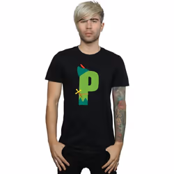 Disney - T-shirt ALPHABET P IS FOR PETER PAN - Homme (Noir)