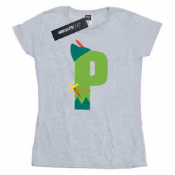 Disney - T-shirt ALPHABET P IS FOR PETER PAN - Femme (Gris chiné)