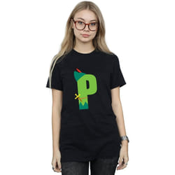 Disney - T-shirt ALPHABET P IS FOR PETER PAN - Femme (Noir)