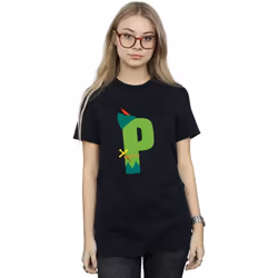 Disney - T-shirt ALPHABET P IS FOR PETER PAN - Femme (Noir)