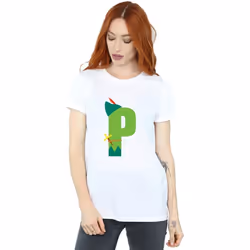Disney - T-shirt ALPHABET P IS FOR PETER PAN - Femme (Blanc)