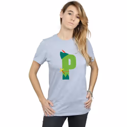 Disney - T-shirt ALPHABET P IS FOR PETER PAN - Femme (Gris chiné)