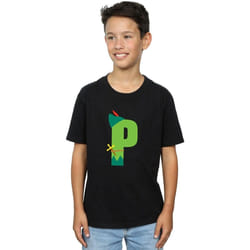 Disney - T-shirt ALPHABET P IS FOR PETER PAN - Garçon (Noir)