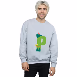 Disney - Sweat ALPHABET P IS FOR PETER PAN - Homme (Gris chiné)