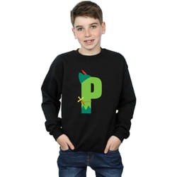 Disney - Sweat ALPHABET P IS FOR PETER PAN - Garçon (Noir)