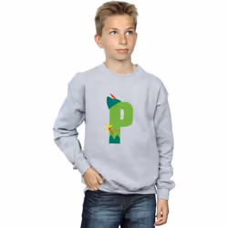 Disney - Sweat ALPHABET P IS FOR PETER PAN - Garçon (Gris chiné)