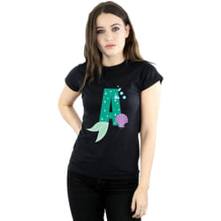 Disney - T-shirt ALPHABET A IS FOR ARIEL - Femme (Noir)