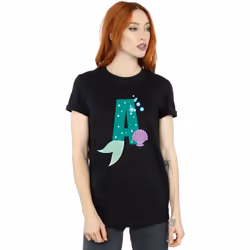 Disney - T-shirt ALPHABET A IS FOR ARIEL - Femme (Noir)