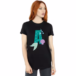 Disney - T-shirt ALPHABET A IS FOR ARIEL - Femme (Noir)