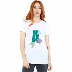 Disney - T-shirt ALPHABET A IS FOR ARIEL - Femme (Blanc)