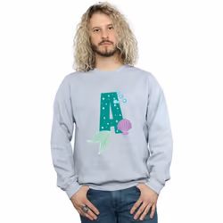 Disney - Sweat ALPHABET A IS FOR ARIEL - Homme (Gris chiné)