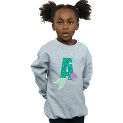 Disney - Sweat ALPHABET A IS FOR ARIEL - Fille (Gris chiné)