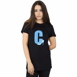 Disney - T-shirt ALPHABET C IS FOR CINDERELLA - Femme (Noir)