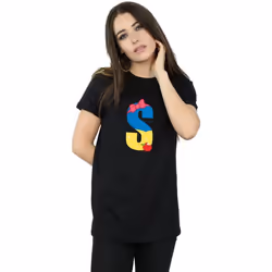 Disney - T-shirt ALPHABET S IS FOR SNOW WHITE - Femme (Noir)