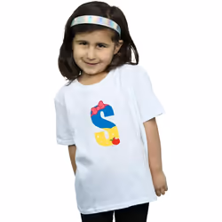 Disney - T-shirt ALPHABET S IS FOR SNOW WHITE - Fille (Blanc)