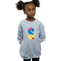 Disney - Sweat ALPHABET S IS FOR SNOW WHITE - Fille (Gris chiné)
