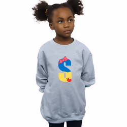 Disney - Sweat ALPHABET S IS FOR SNOW WHITE - Fille (Gris chiné)