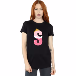 Disney - T-shirt ALPHABET S IS FOR SLEEPING BEAUTY - Femme (Noir)