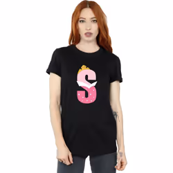 Disney - T-shirt ALPHABET S IS FOR SLEEPING BEAUTY - Femme (Noir)