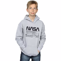 NASA - Sweat à capuche - Garçon (Gris chiné)