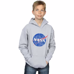NASA - Sweat à capuche - Garçon (Gris chiné)