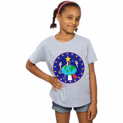 NASA - T-shirt - Fille (Gris chiné)