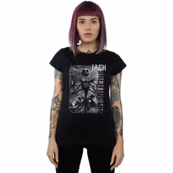 Disney - T-shirt NIGHTMARE BEFORE CHRISTMAS SKELLINGTON - Femme (Noir)