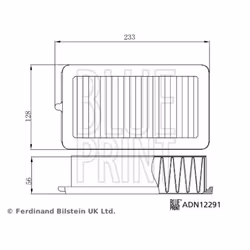 Filtre à air BLUE PRINT ADN12291 - Vue supplémentaire 6
