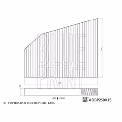 Filtre d'habitacle (filtre à pollen) BLUE PRINT ADBP250015
