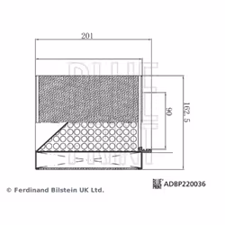 Filtre à air BLUE PRINT ADBP220036 - Vue supplémentaire 4