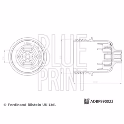 Couvercle, boîtier de filtre à huile BLUE PRINT ADBP990022
